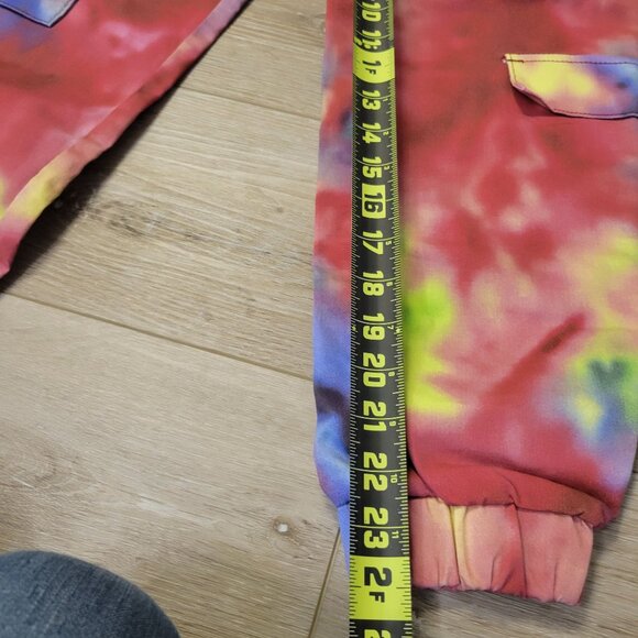 V.I.P. Tie-Dye Cargo Jogger Pants Multicolor Size 3/4 Cotton & Spandex Elastic C - Picture 5 of 8